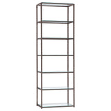 Kate 6-shelf Bookcase Black Nickel