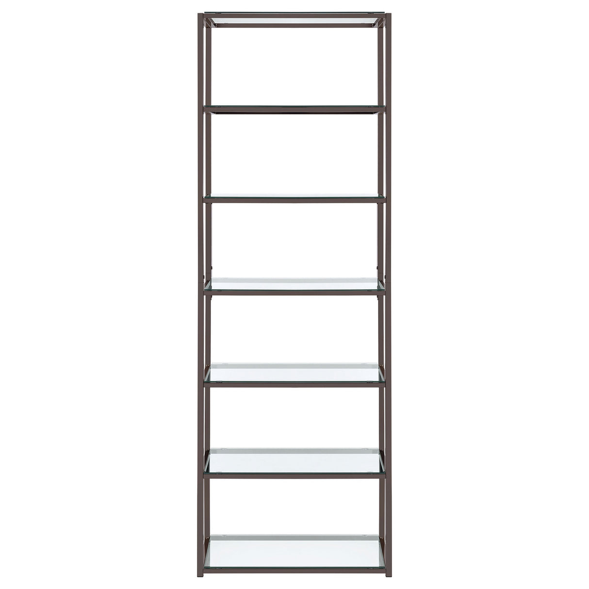 Kate 6-shelf Bookcase Black Nickel