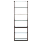 Kate 6-shelf Bookcase Black Nickel