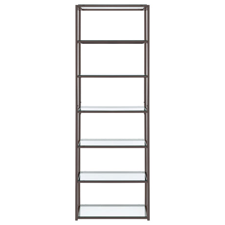 Kate 6-shelf Bookcase Black Nickel