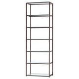 Kate 6-shelf Bookcase Black Nickel