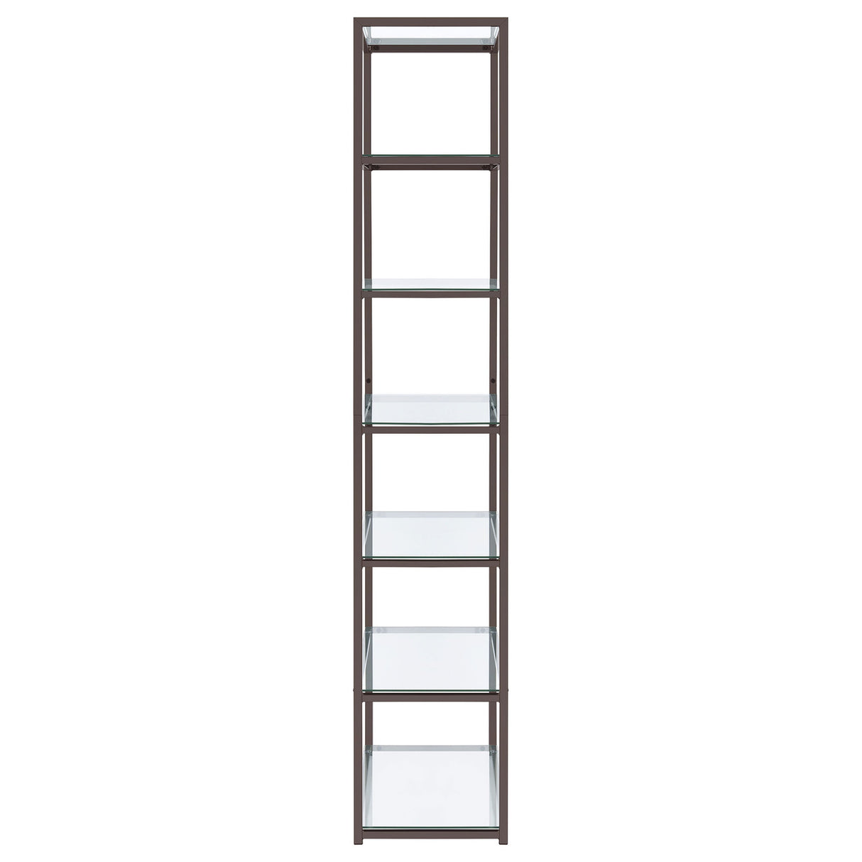 Kate 6-shelf Bookcase Black Nickel