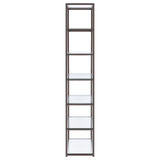 Kate 6-shelf Bookcase Black Nickel