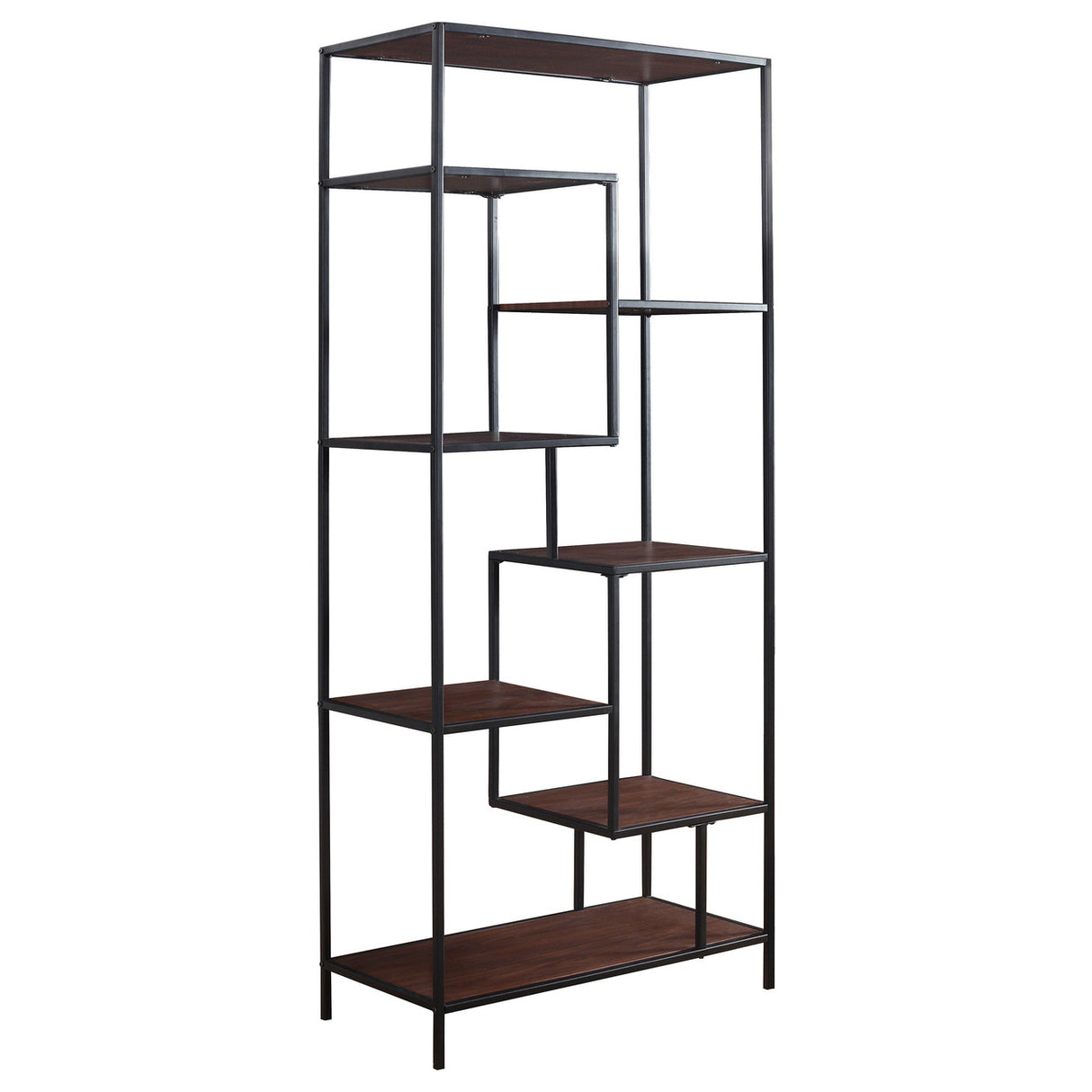 Asher 7-shelf Bookcase Walnut