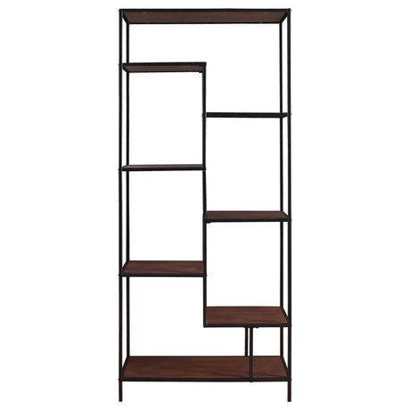 Asher 7-shelf Bookcase Walnut