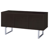 Lawtey 5-drawer Credenza with Adjustable Shelf Cappuccino