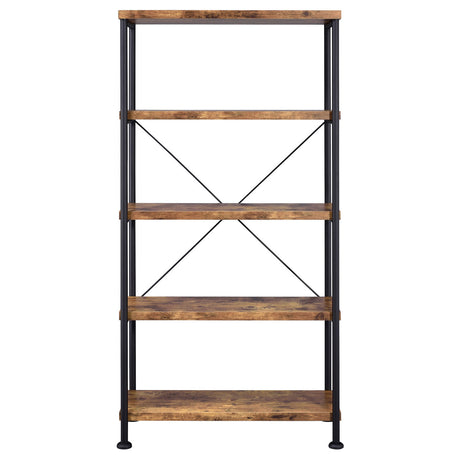 Analiese 4-shelf Bookcase Antique Nutmeg