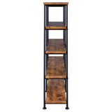 Analiese 4-shelf Open Bookcase Antique Nutmeg