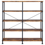 Analiese 4-shelf Open Bookcase Antique Nutmeg