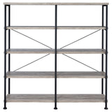 Analiese 4-shelf Open Bookcase Grey Driftwood