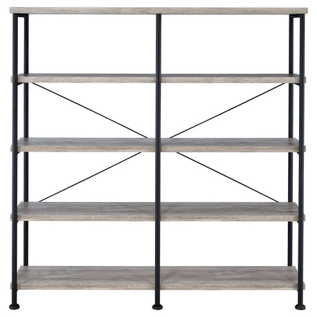 Analiese 4-shelf Open Bookcase Grey Driftwood