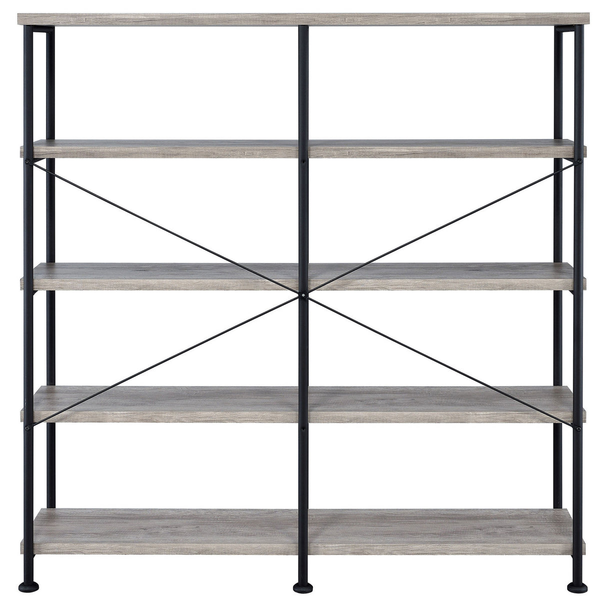 Analiese 4-shelf Open Bookcase Grey Driftwood