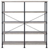 Analiese 4-shelf Open Bookcase Grey Driftwood