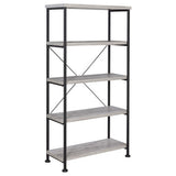 Analiese 4-shelf Bookcase Grey Driftwood