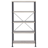 Analiese 4-shelf Bookcase Grey Driftwood