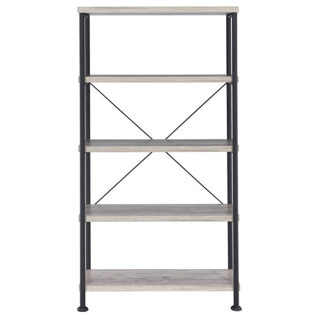 Analiese 4-shelf Bookcase Grey Driftwood