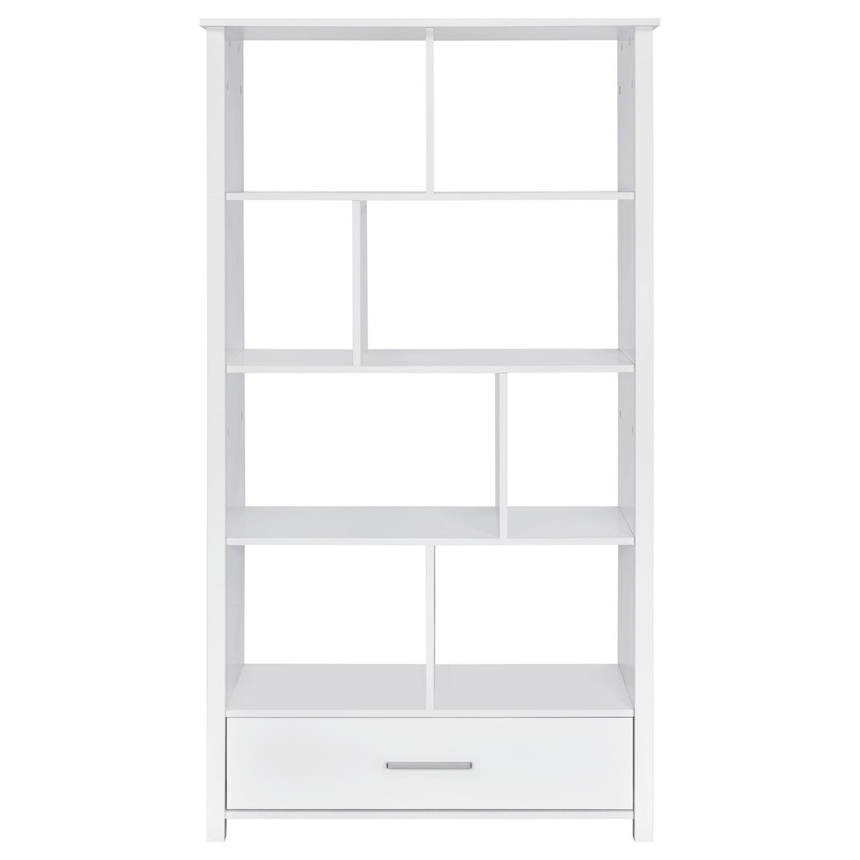 Dylan Rectangular 8-shelf Bookcase (White)