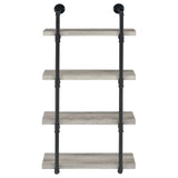 Elmcrest 24-inch Wall Shelf Black and Grey Driftwood