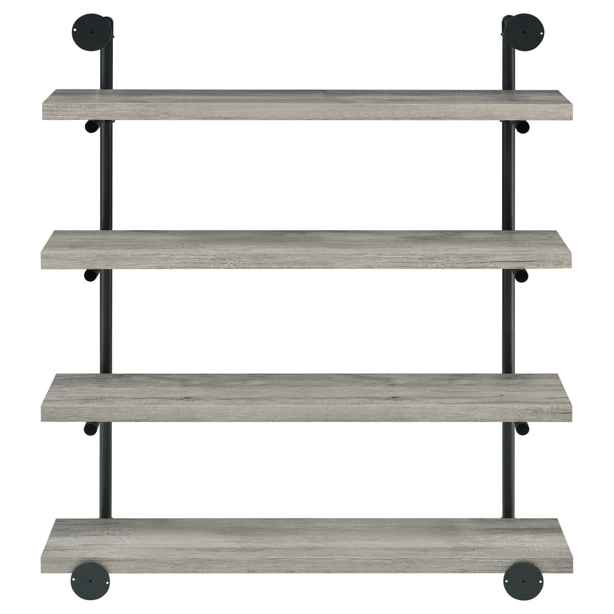 Elmcrest 40-inch Wall Shelf Black and Grey Driftwood