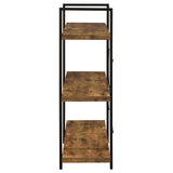 Cole 3-Shelf Bookcase Antique Nutmeg and Black