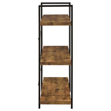 Cole 3-Shelf Bookcase Antique Nutmeg and Black