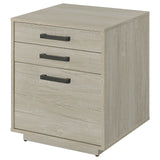 Loomis 3-drawer Square File Cabinet Whitewashed Grey