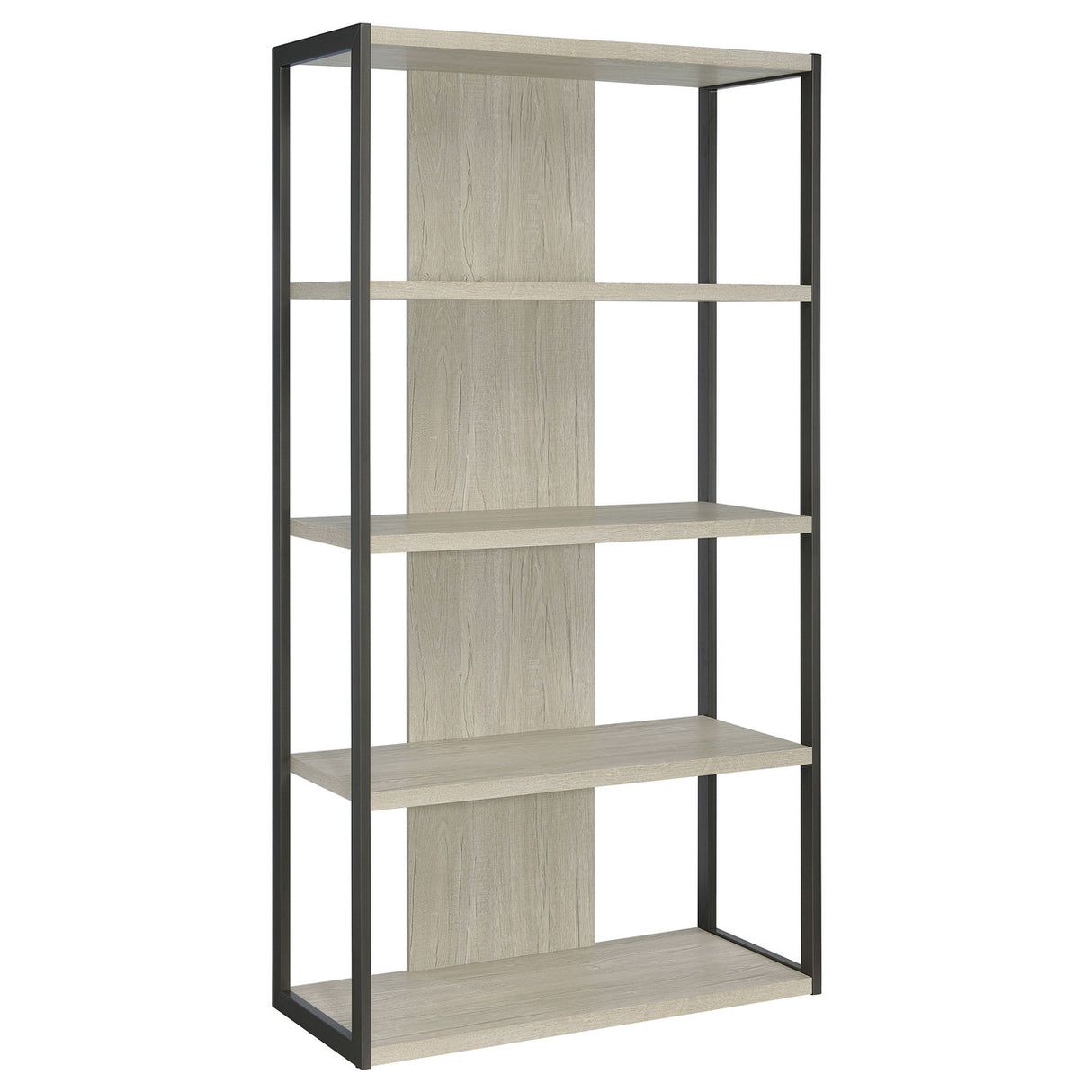 Loomis 4-shelf Bookcase Whitewashed Grey (Grey)