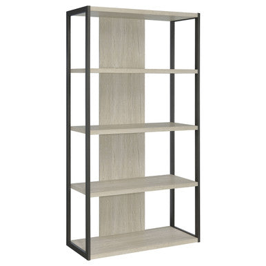 Loomis 4-shelf Bookcase Whitewashed Grey (Grey)