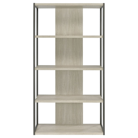 Loomis 4-shelf Bookcase Whitewashed Grey (Grey)