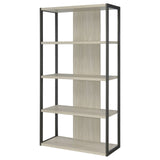 Loomis 4-shelf Bookcase Whitewashed Grey (Grey)