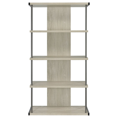 Loomis 4-shelf Bookcase Whitewashed Grey