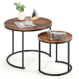 2PCS Modern Classic Yet Simper Nesting End Coffee Tables