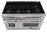 FORNO® Alta Qualita 48" Stainless Steel Pro Style Gas Range - FFSGS6239-48