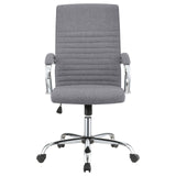 Abisko Upholstered Office Chair with Casters Grey and Chrome