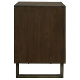 Marshall 4-drawer File Cabinet Dark Walnut and Gunmetal