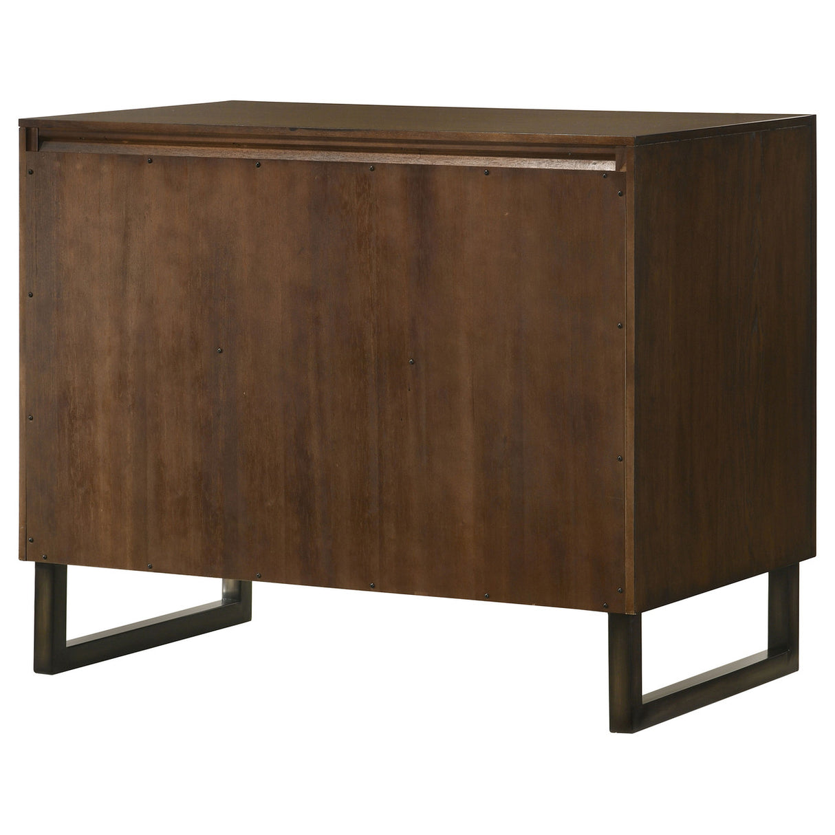 Marshall 4-drawer File Cabinet Dark Walnut and Gunmetal