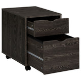 Noorvik 2-drawer Mobile File Cabinet Dark Oak