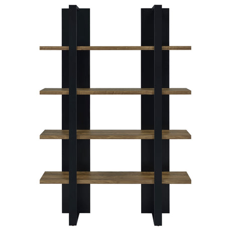 Danbrook Bookcase with 4 Full-length Shelves (Black)