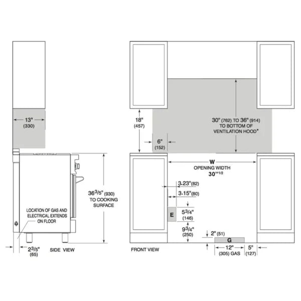 Forno 4-Piece Appliance Package - 30" Gas Range, 36" Refrigerator with Water Dispenser, Wall Mount Hood with Backsplash, & 3-Rack Dishwasher in Stainless Steel