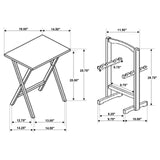 Donna 5-piece Tray Table Set Cappuccino