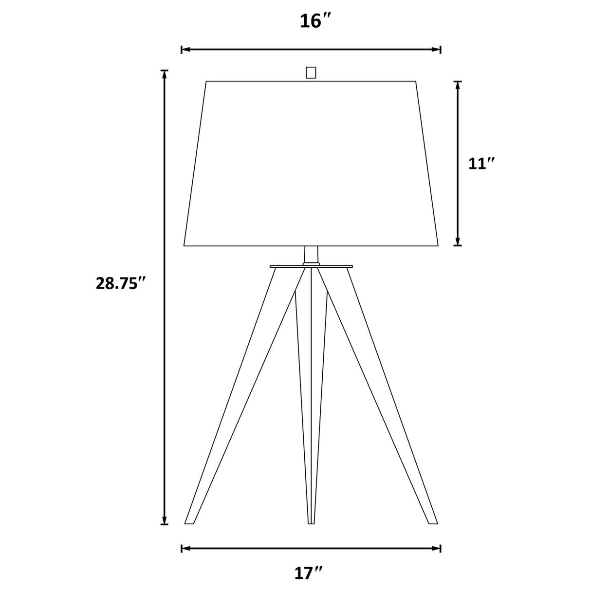 Sabat Tripod Base Table Lamp Black and Light Grey