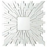 Brantley Square Sunburst Wall Mirror Silver