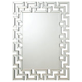 Forman Interlocking Greek Frameless Wall Mirror Silver