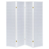 Roberto 4-panel Folding Screen White