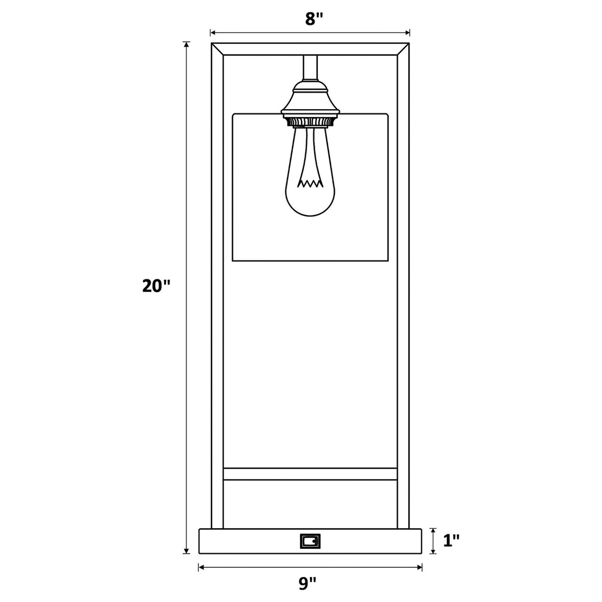 Shoto Glass Shade Table Lamp Black