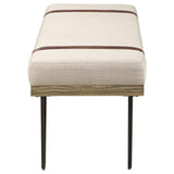 Austin Upholstered Bench Beige and Black