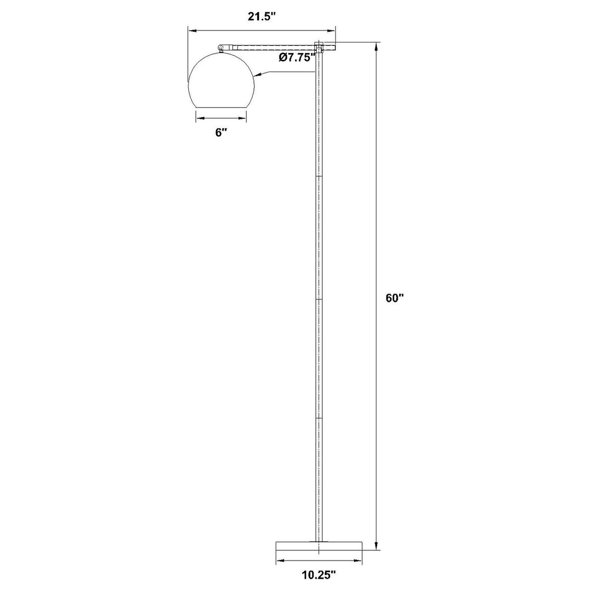 Linnea 1-light Dome Shade Floor Lamp Brass