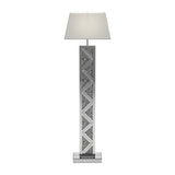 Carmen Geometric Base Floor Lamp Silver