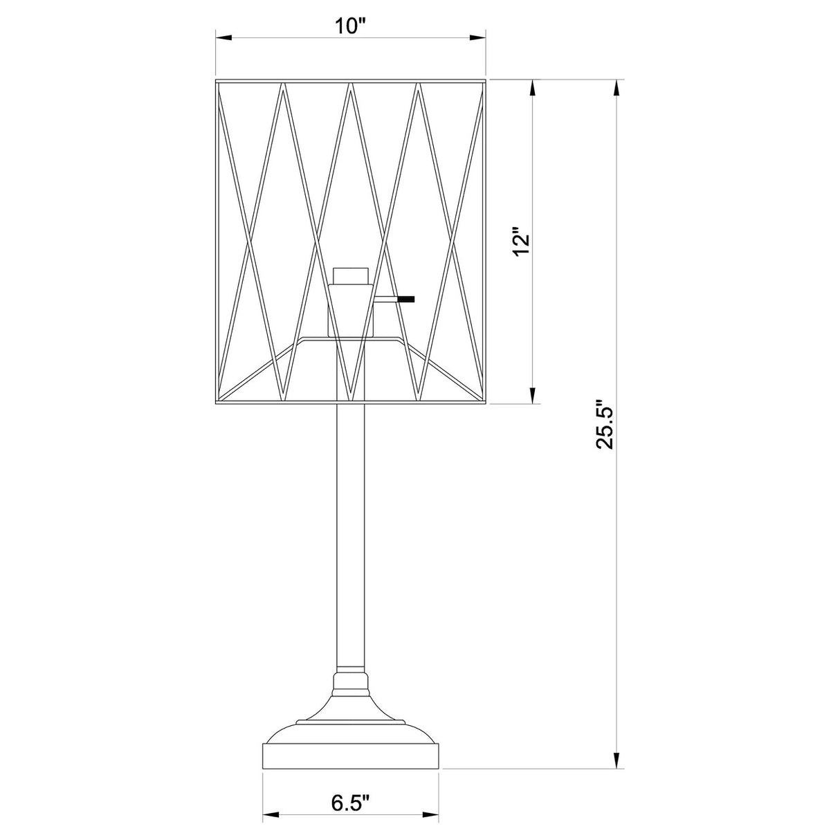 Mayfield Metal Slender Torch Table Lamp Black