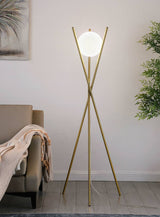 Yamileth Tripod Floor Lamp Gold